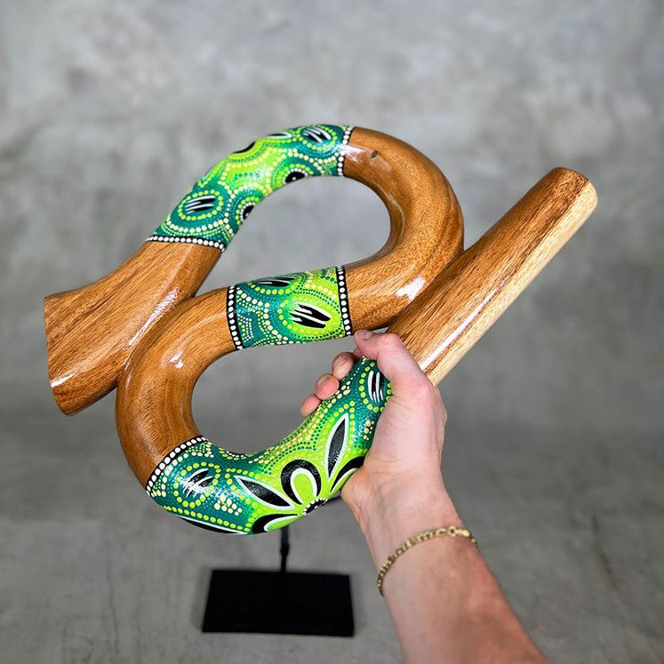 Green LIDAH® Snake Didgeridoo Studio Picture