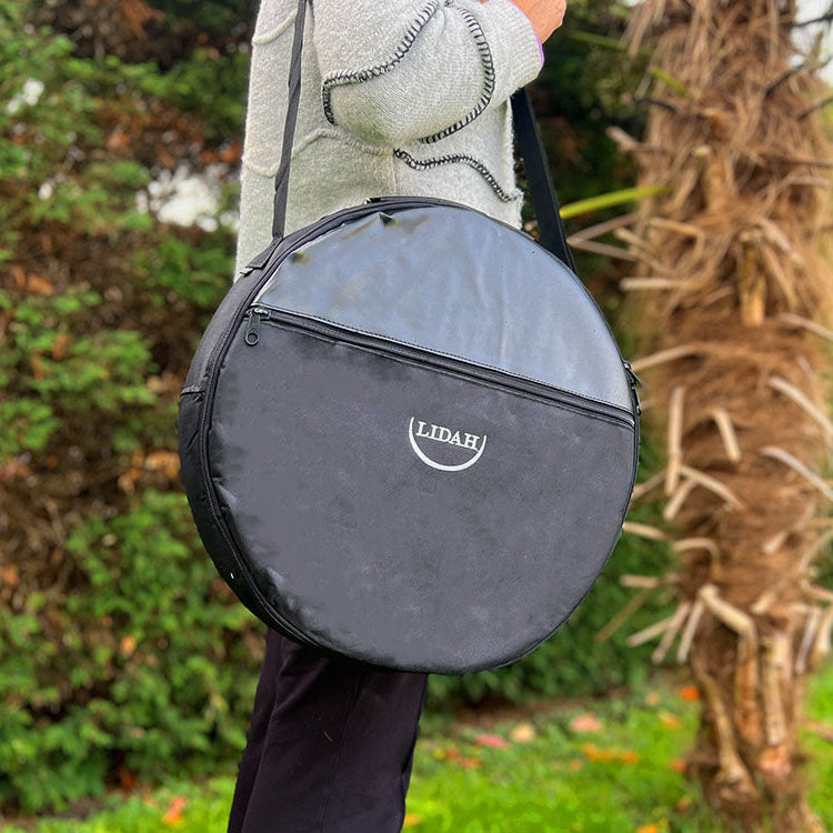 Shamanic Drum Bag being used Outside