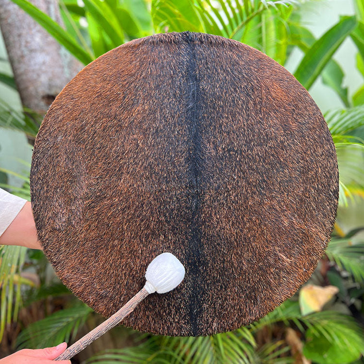 Traditional Shamanic Drum creating deep, earthy vibrations